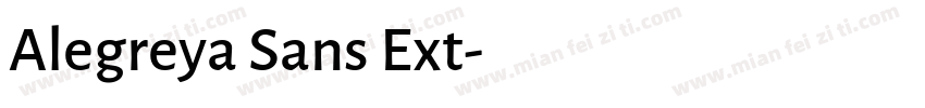 Alegreya Sans Ext字体转换